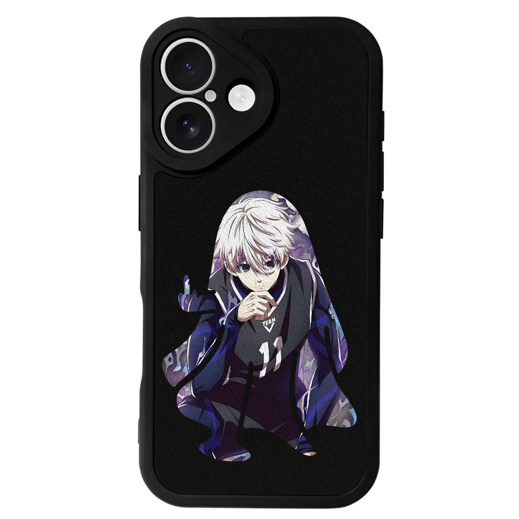 ブルーロック グッズ 凪 誠士郎 - IPhone 16シリーズ対応 ・ シリコンスマホケース ・ レザー調 ・ 高精度フィット ・ 耐衝撃 ・ ワイヤレス充電対応 ・ 精密カット